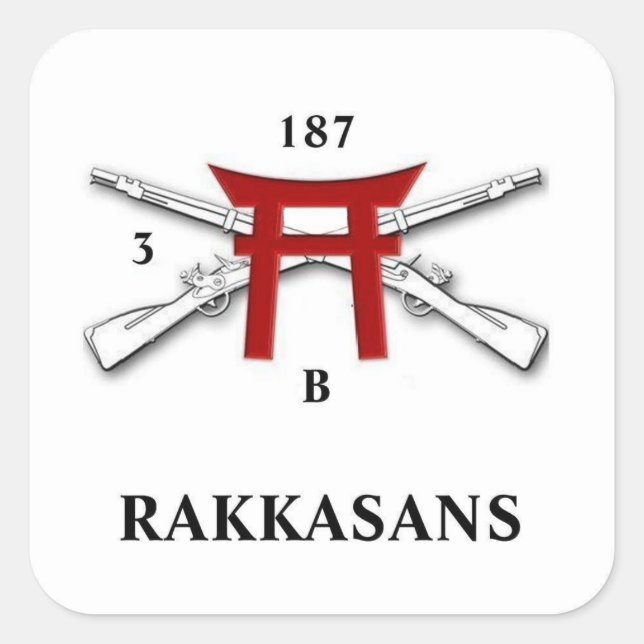 B Co 3rd Bn 187th Adesivos para Infantaria (Frente)