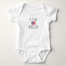 B é para Boricua Bebê | Body de Porto Rico