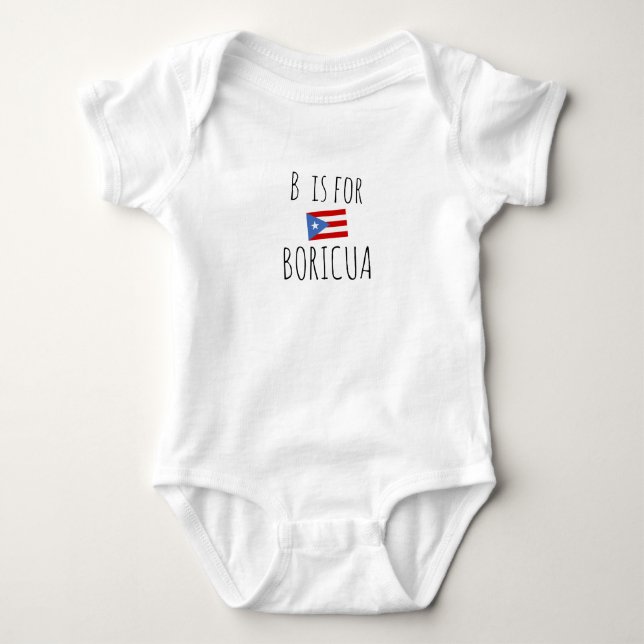 B é para Boricua Bebê | Body de Porto Rico (Frente)