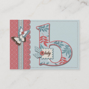 B é para o cartão do lembrete do bebê