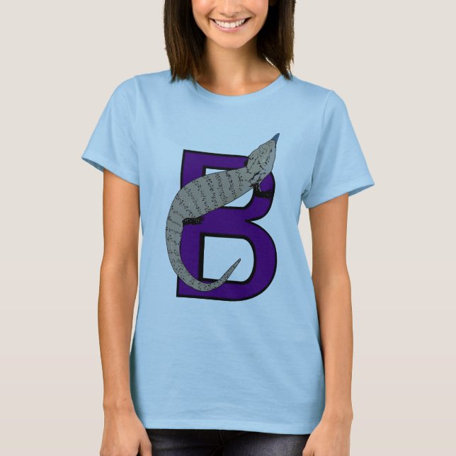 B é para Skink Tongued azul! Camisa (Frente)