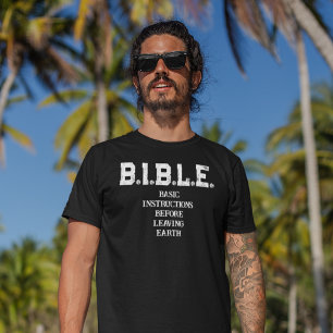 B.I.B.L.E.: Camiseta Masculina de Instruções Básic