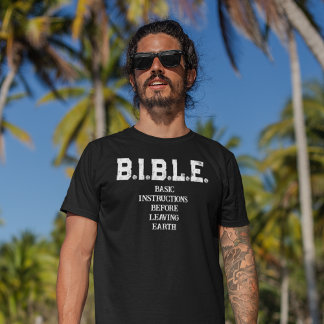 B.I.B.L.E.: Camiseta Masculina de Instruções Básic