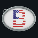 B Monograma sobreposto no bcnt Flag EUA<br><div class="desc">B Monograma sobreposto no USA Flag Belt Buckle Design © Trinkets e coisas 2017 - AHP Design. Todos os Direitos Reservados. 080517</div>