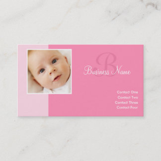 B para Cartões de visitas Bebês Rosa