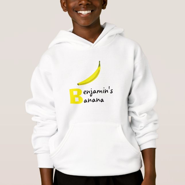 "B" para o seu primeiro nome e banana (Frente)