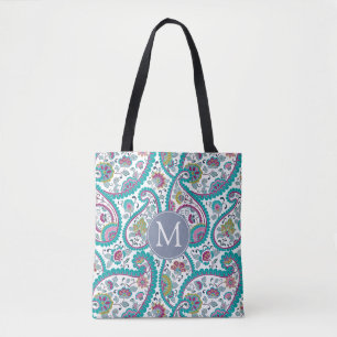B Saco de Tote do Padrão de Paisley Boteh Pisley