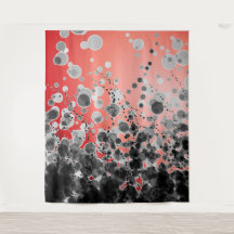 B&W Spotted2 Red - Tapeçaria