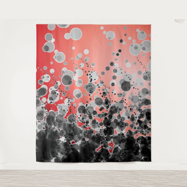 B&W Spotted2 Red - Tapeçaria (Frente)