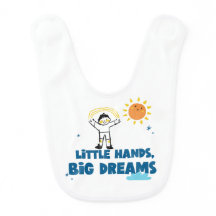 Baby Bib mãos pequenas grandes sonhos