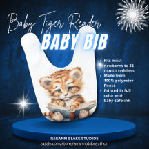 Baby Tiger Reader Baby Bib