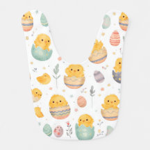Bibe para Bebê Adoráveis Frangos Amarelos & Ovos d