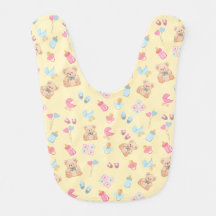 Bibe pastel amarelo fofo