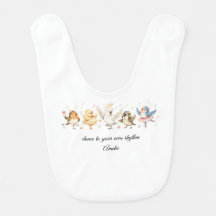 Bibe Personalizado para Bebê com Pássaros Dançante