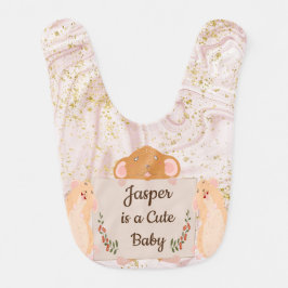 Babador Bicicleta Bebê com Camundongos Cutes e Glitter Fau