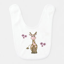 Cartoon Giraffe com Flores