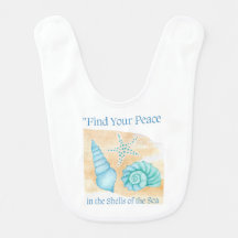 Encontre sua paz nas conchas do mar.