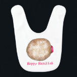 Babador Feliz Hanukkah Chanukah Jelly Rosquinha Comida<br><div class="desc">Apresenta uma ilustração original de uma rosquinha de gelatina tocada com açúcar em pó. Perfeito para Hanukkah! Não vê o que está procurando? Precisa de ajuda para a personalização? Entre em contato com este designer para criar algo só para você.</div>