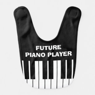 Babador FUTURO ENGRAÇADO PIANO PLAYER baby bib para crianç