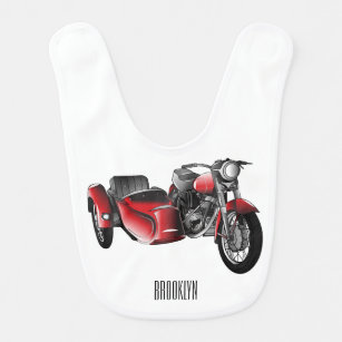 Babador Ilustração de desenho animado de motociclo Sidecar