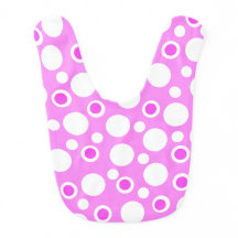 Pink & White pontos Baby Bib