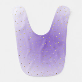 Babador Pouco Dourado Coração Roxo