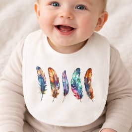 Babador Reversible Beautiful Boho Feather Art - Whimsical