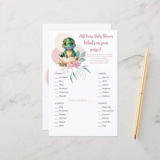 Baby Alligator Hatching Floral Purpose Game (Frente/Verso In Situ)