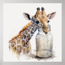 Baby Animal for Nursery, poster de girafa