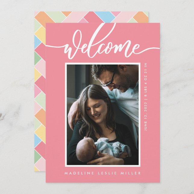 BABY ANUNCEMENT Adicionar sua foto (Frente/Verso)