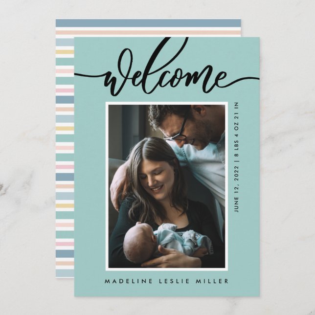 BABY ANUNCEMENT Adicionar sua foto (Frente/Verso)