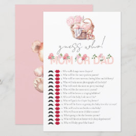 Baby Basket Chá de fraldas Adivinha Quem Joga