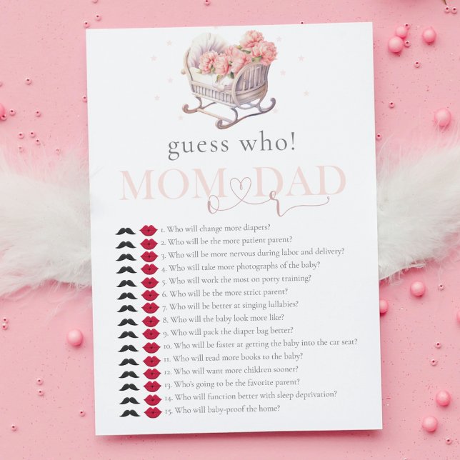 Baby Basket Chá de fraldas Adivinha Quem Joga (Criador carregado)