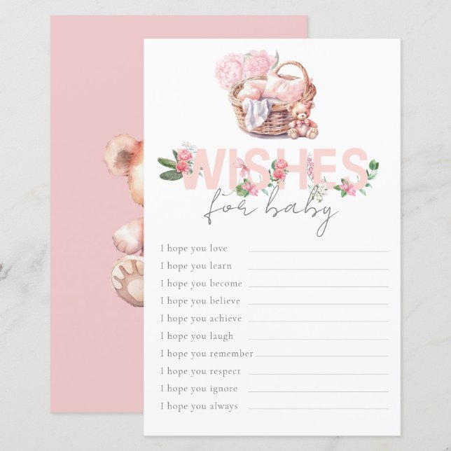 Baby Basket Deseja Chá de fraldas De Jogo Para Beb (Frente/Verso)