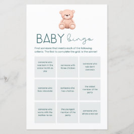 Baby Bingo | Jogos de Chá de Bebê Menino