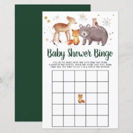 Baby Bingo Winter Woodland Chá Game