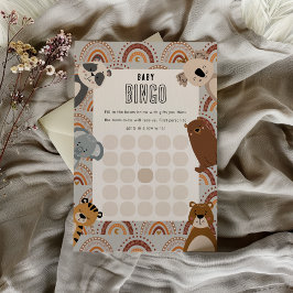 Baby Bingo Woodland Animals Neutral Baby Shower