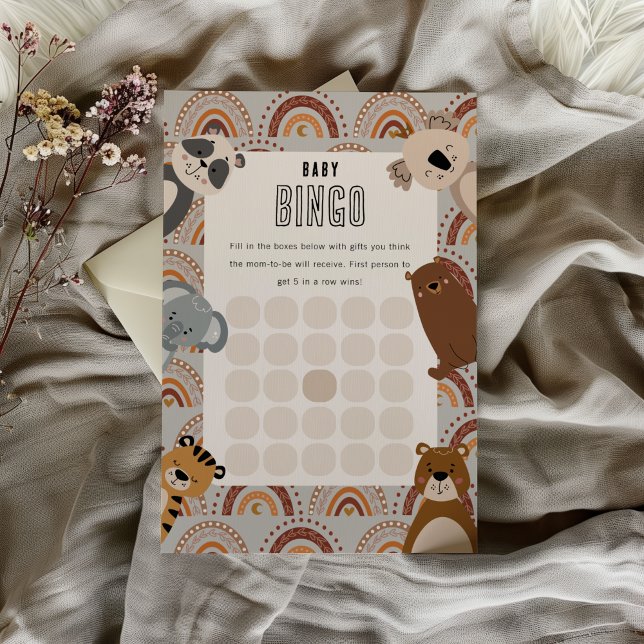 Baby Bingo Woodland Animals Neutral Baby Shower (Criador carregado)
