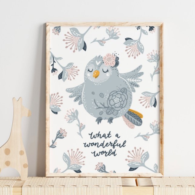 Baby Bird Blue Maravilha Poster | Wall Art (Criador carregado)