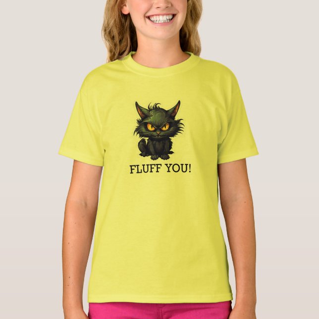 Baby Black Cat Design - Camiseta Básica Para Menin (Frente)