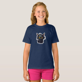 Baby Black Cat Design - Camiseta Básica Para Menin