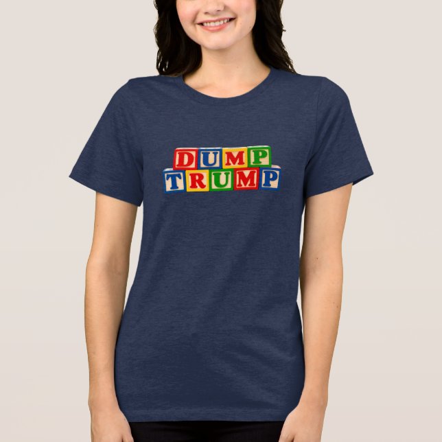 Baby Blocks Dump Trump Women's (Frente)