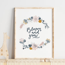 Baby Bloom e Groove Blue Poster | Impressão de par