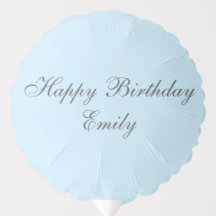 Baby Blue Minimalist Birthday Party Balloon