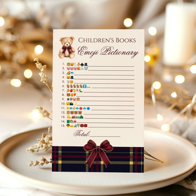 Baby Books emoji pictionary teddy bear plaid game (Criador carregado)