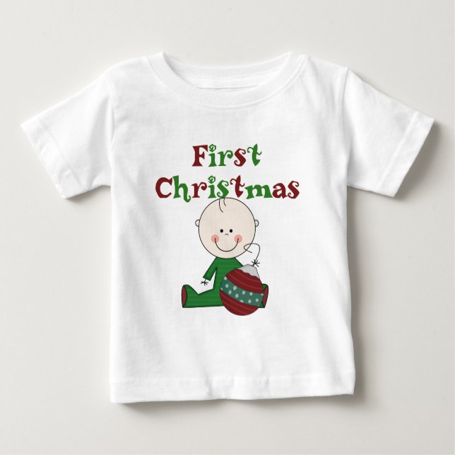 Baby Boy 1rua Camisetas de Natal e presentes (Frente)