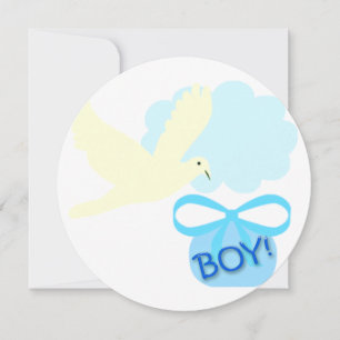 Baby Boy Birth Anúncio Cartões Saudáveis