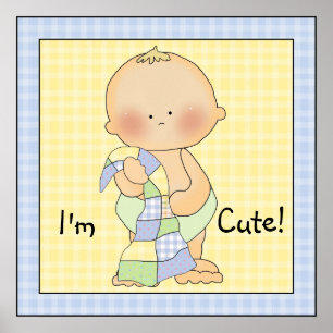Baby Boy Blanket Poster Art Impressão