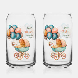 Baby Carriage Soda Glass