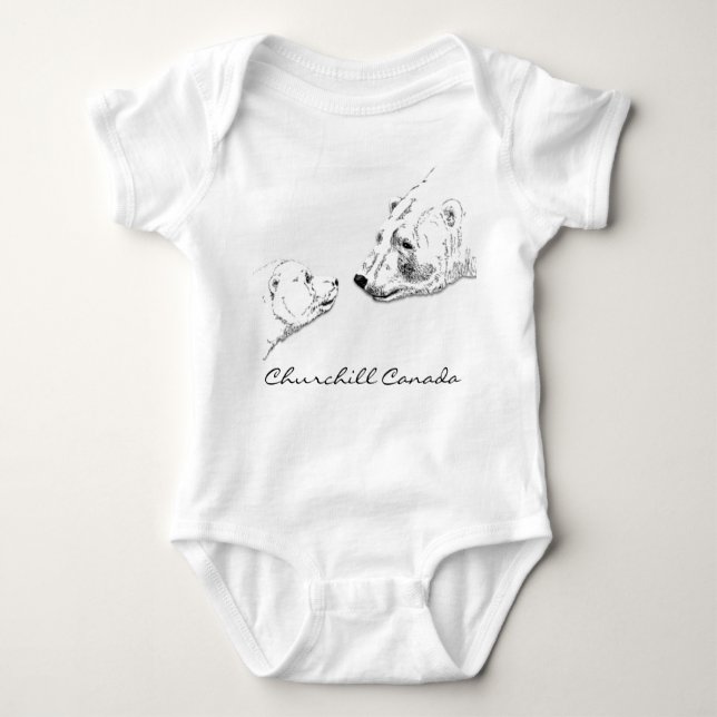 Baby Churchill Souvenir Polar Bear Camisa (Frente)